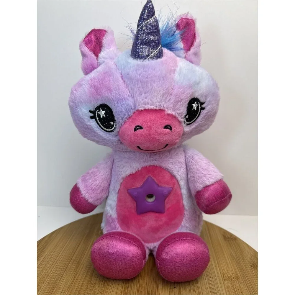 Star Belly Dream Lites Shimmering Rainbow Unicorn Stuffed Plush Night Light Up‎